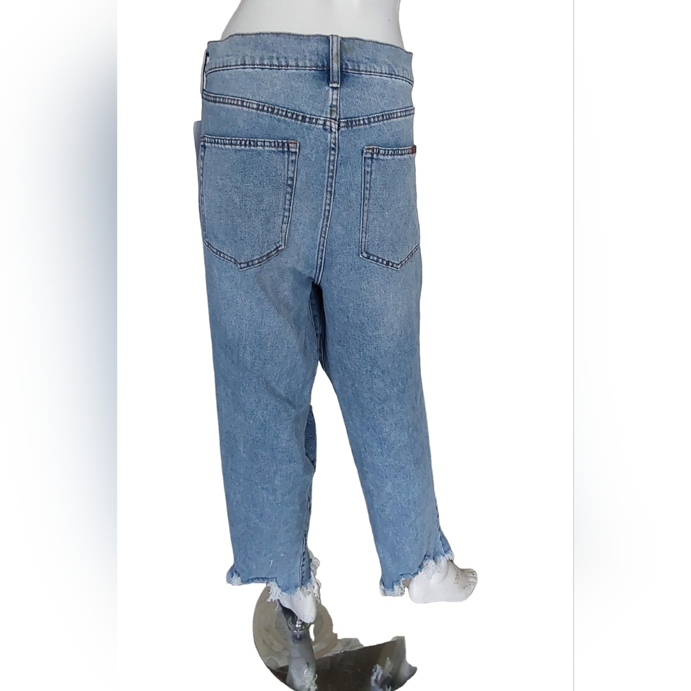 Jessica Simpson Harmony Distressed High Rise Slim Straigh Blue Jeans Size 16w - Picture 3 of 6